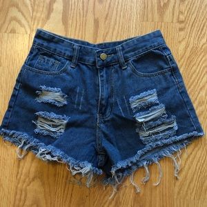High-rise Denim Shorts